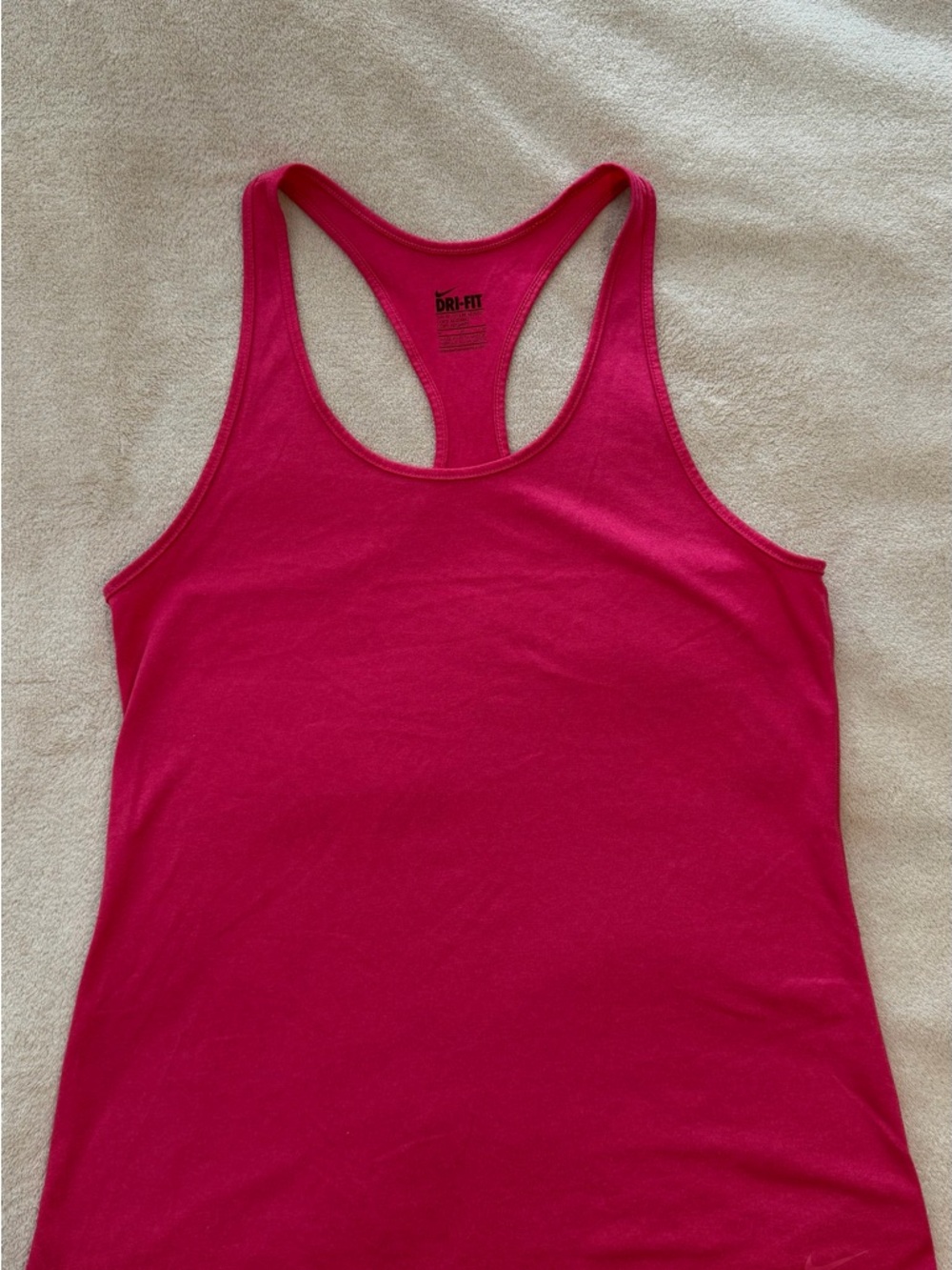 Nike Women's Dri Fit Pink Racerback Tank - Med